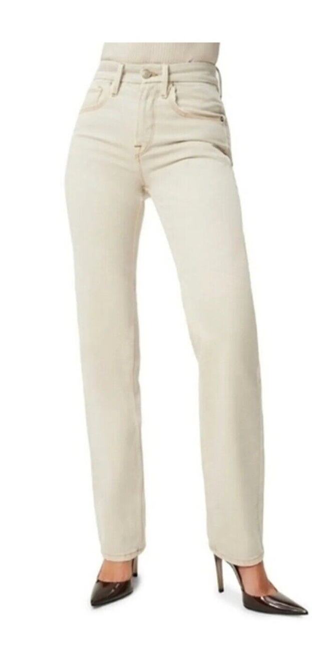 Good American High Rise Jeans Bone Non Stretch Denim Women’s 15 NWT